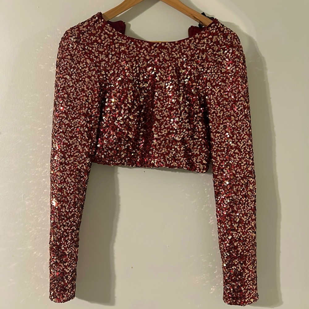 Sequin Crop Top
